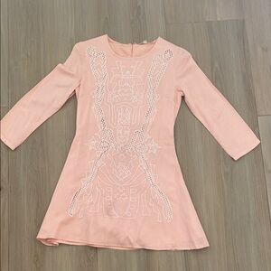 Gianni Bini Pink Cocktail Dress Embroidery Detail